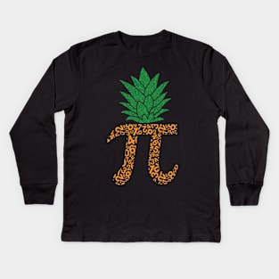 Happy Pi Day Mathematic Math Teacher Gifts Leopard Rainbow Kids Long Sleeve T-Shirt